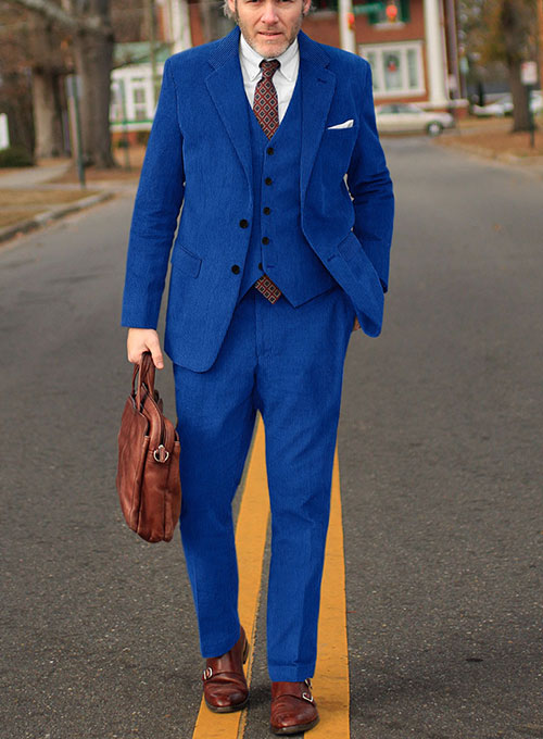 Bright Blue Corduroy Suit