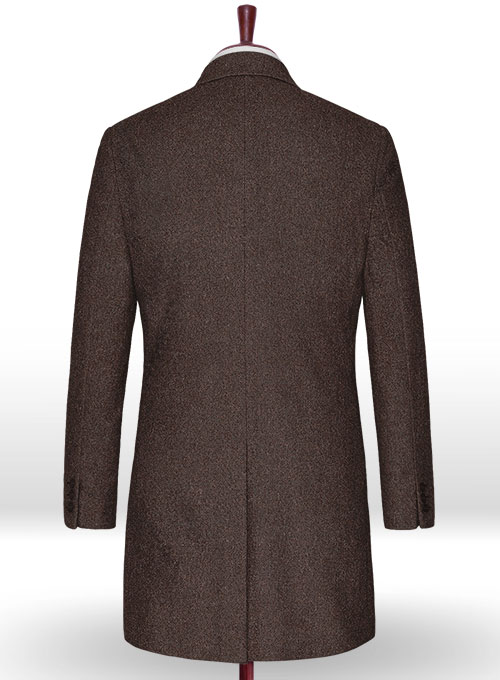 Brown Heavy Tweed Overcoat