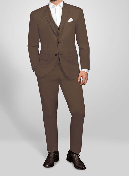 Brown Stretch Chino Suit