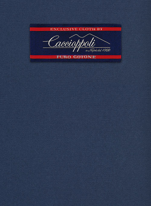 Caccioppoli Cotton Drill Delft Blue Suit