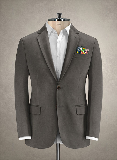 Caccioppoli Cotton Drill Dark Taupe Suit