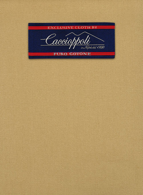 Caccioppoli Cotton Gabardine Topaz Khaki Suit