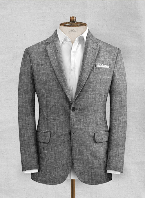 Chambray Black Pure Linen Suit