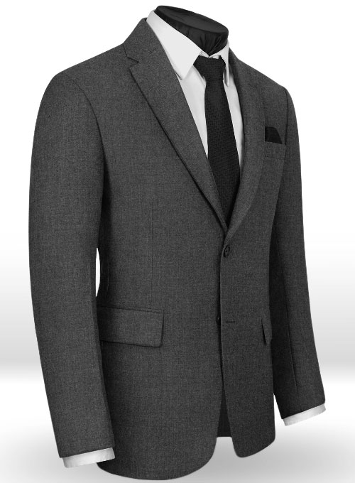 Charcoal Flannel Wool Suit