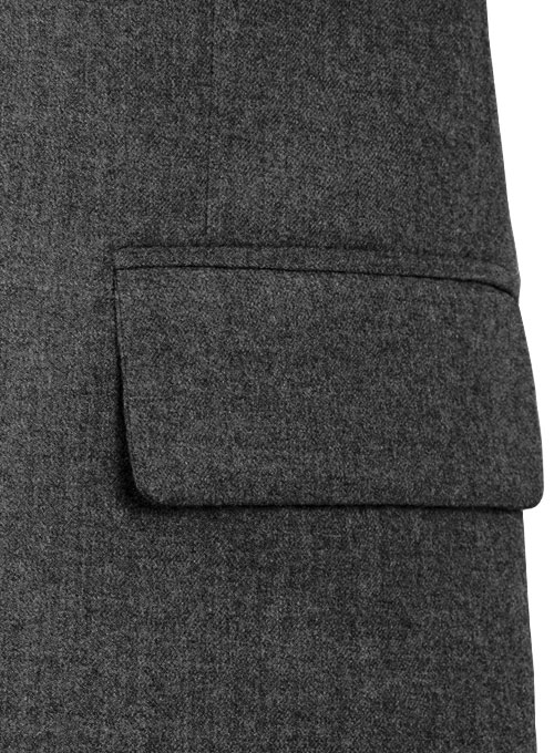 Charcoal Flannel Wool Suit