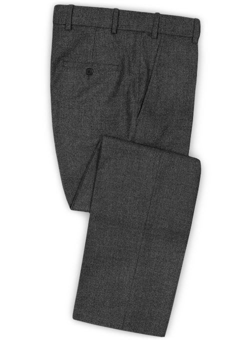 Charcoal Flannel Wool Suit