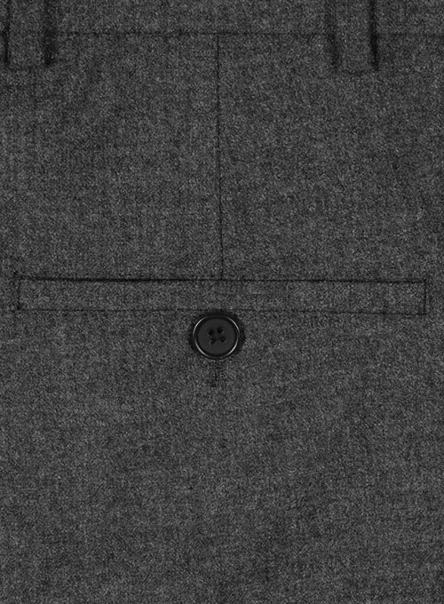 Charcoal Flannel Wool Suit