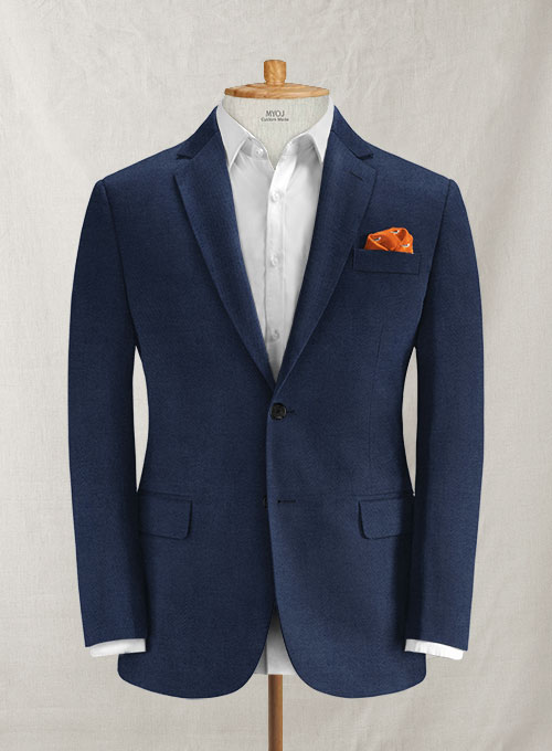 Cotton Drill Blue Stretch Suit : Made To Measure Custom Jeans For Men ...