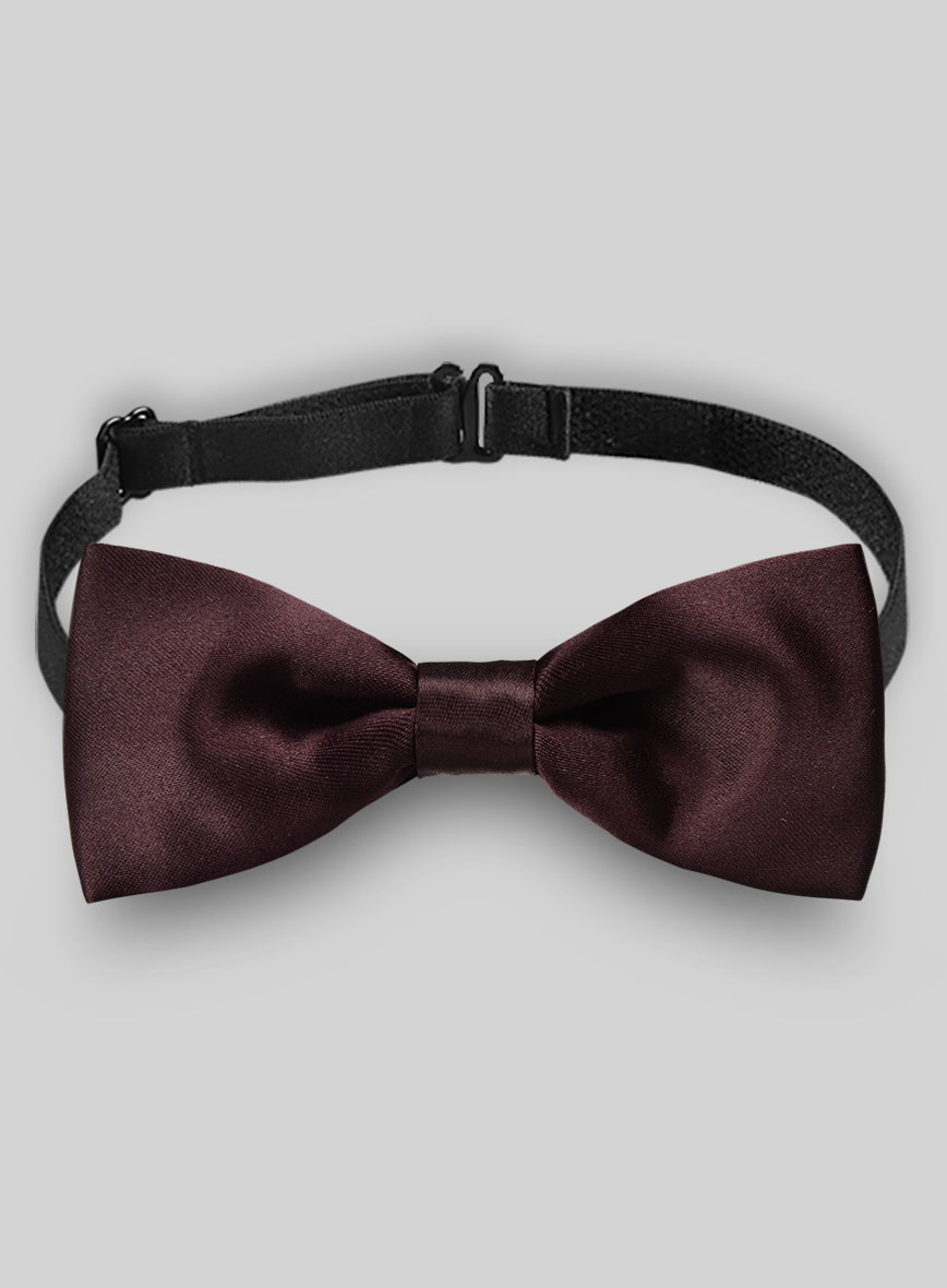 Dark Wine Satin Bow