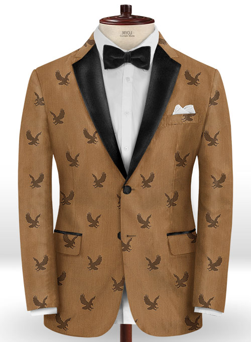 Eagle Brown Wool Tuxedo Suit