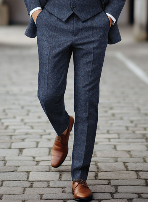 Empire Blue Tweed Suit