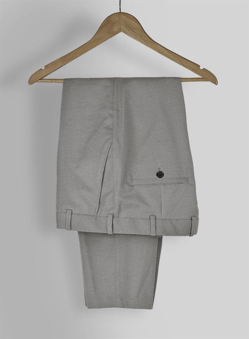 Gray Feather Cotton Canvas Stretch Suit