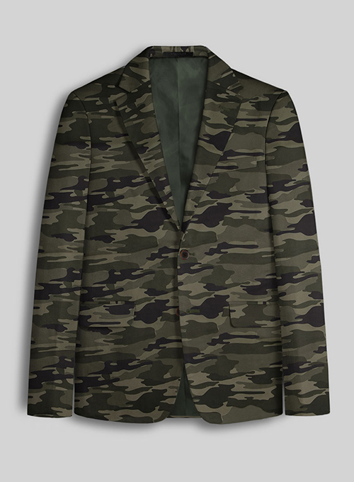 Green Stretch Camo Suit