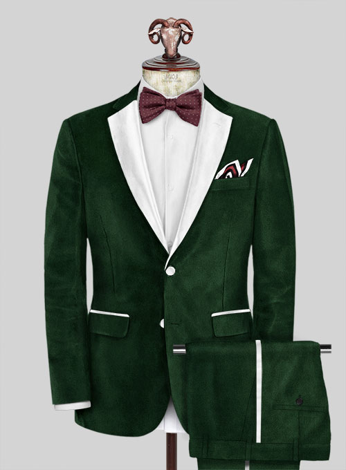 Green Velvet Tuxedo Suit