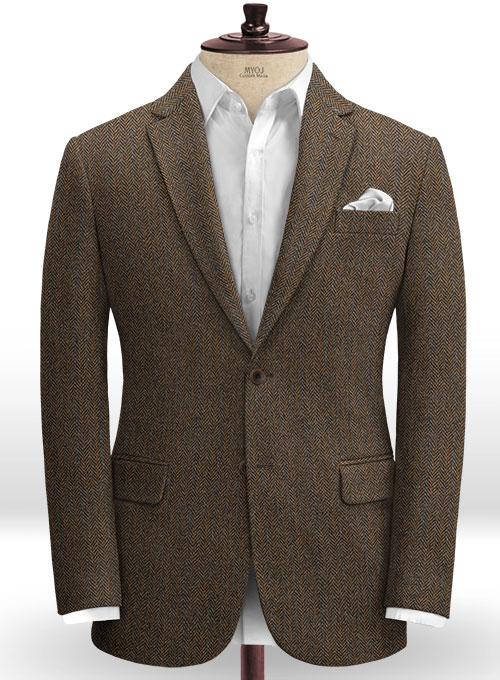 Harris Tweed Brown Stripe Suit : Made To Measure Custom Jeans For Men ...