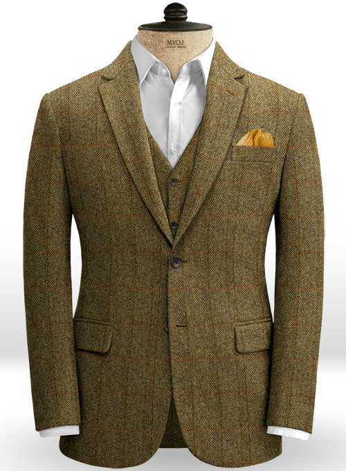 Harris Tweed Country Brown Check Suit