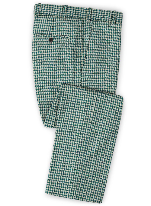 Harris Tweed Houndstooth Green Suit