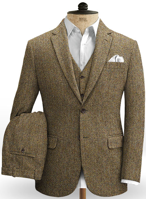 Harris Tweed Hebridean Brown Herringbone Suit : MakeYourOwnJeans®: Made ...