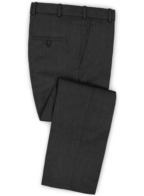 Herringbone Wool Charcoal Suit