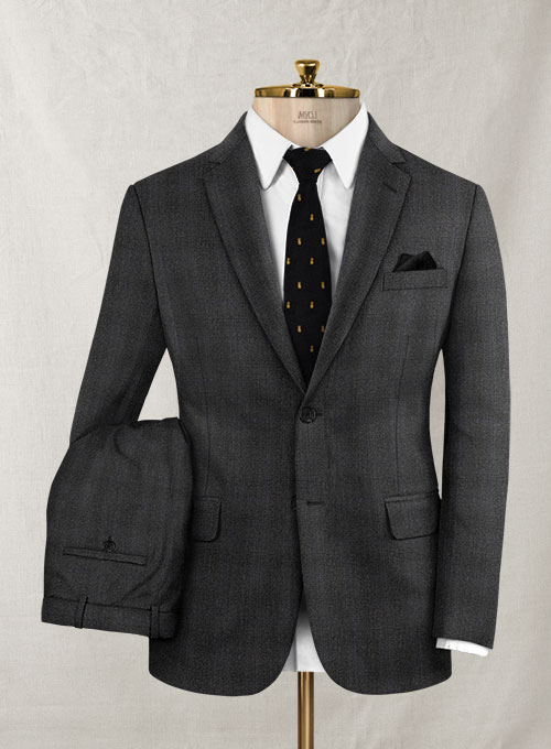 Huddersfield Glen Charcoal Pure Wool Suit : Made To Measure Custom ...