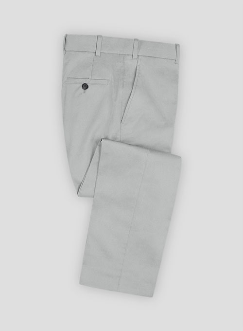 Ice Gray Cotton Power Stretch Chino Suit