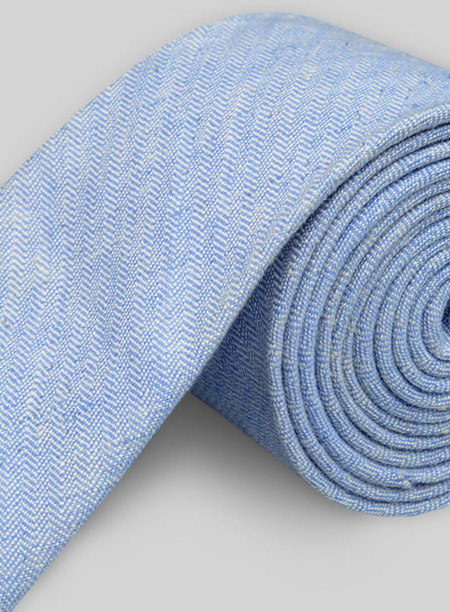 Italian Linen Tie - Sky Blue