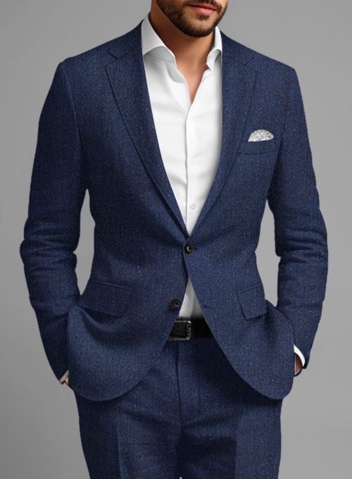 Italian Brandy Blue Linen Suit