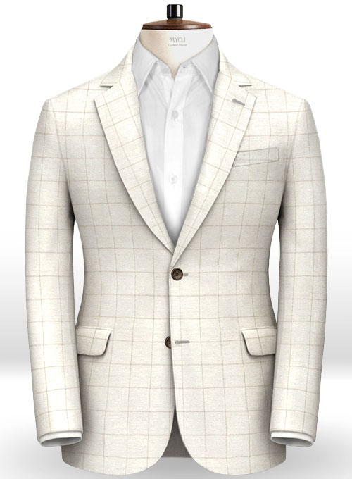 Italian Ecru Linen Suit