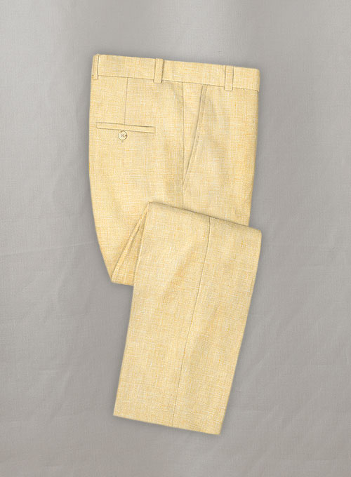 Italian Linen Daffodil Yellow Suit