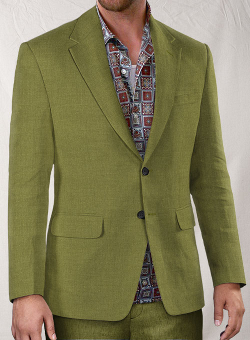 Italian Linen Moss Green Suit