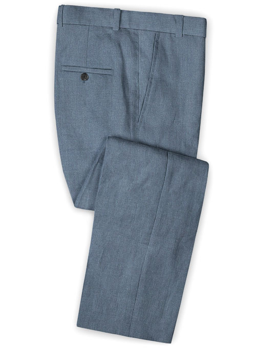 Italian Linen Slate Blue Suit