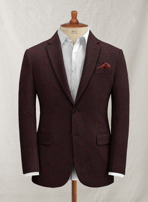 Italian Mahogany Red Tweed Suit