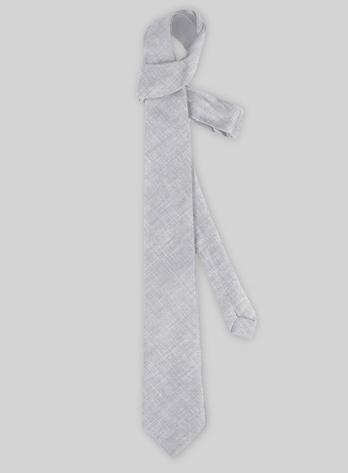 Italian Linen Tie - Zod light Gray