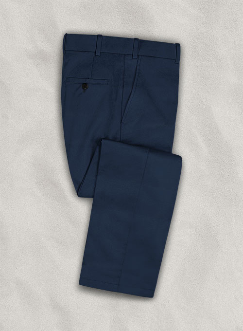 Italian Navy Blue Cotton Stretch Suit