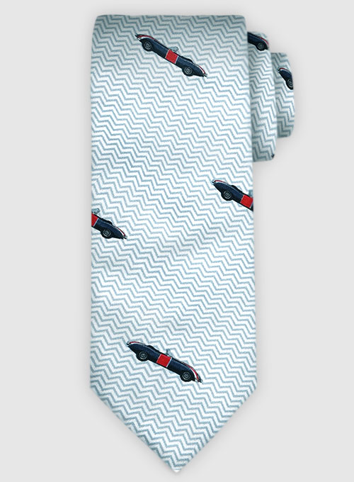 Italian Cotton Tie - Retro Car