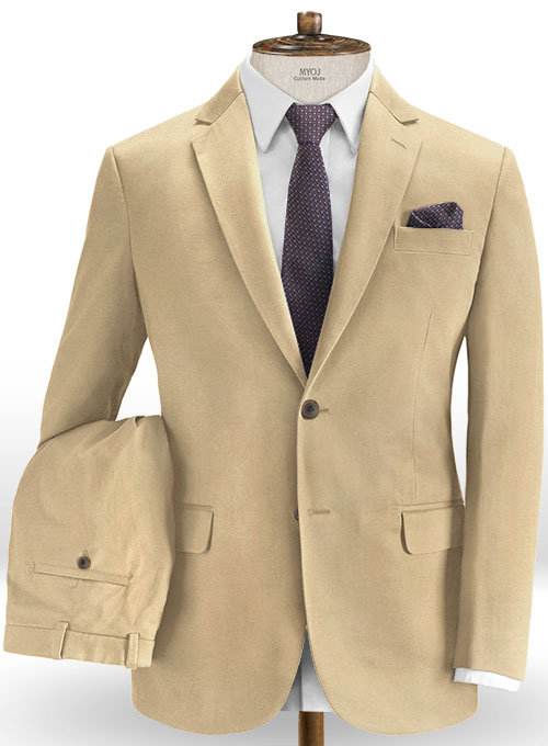 Khaki Fine Twill Suit : Made To Measure Custom Jeans For Men & Women ...