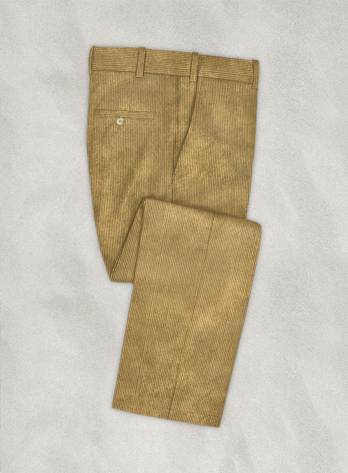 Khaki Stretch Corduroy Suit