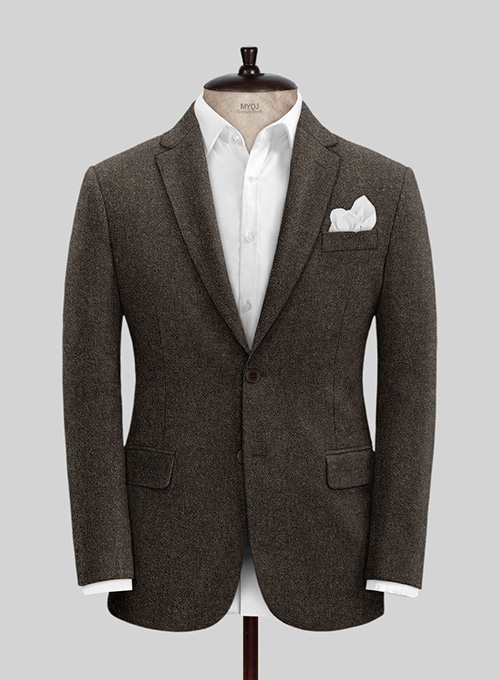 Light Weight Dark Brown Tweed Suit