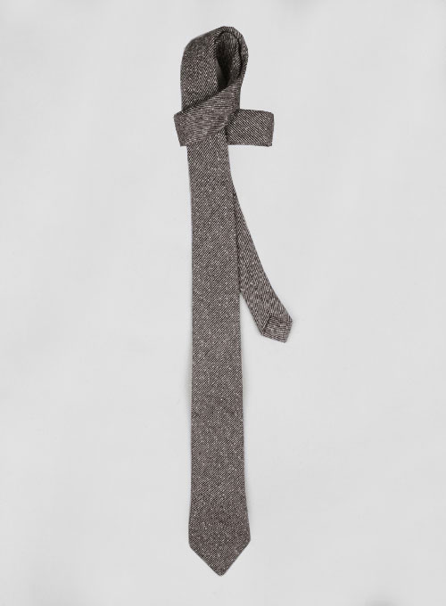 Tweed Tie - Light Weight Slubby Brown