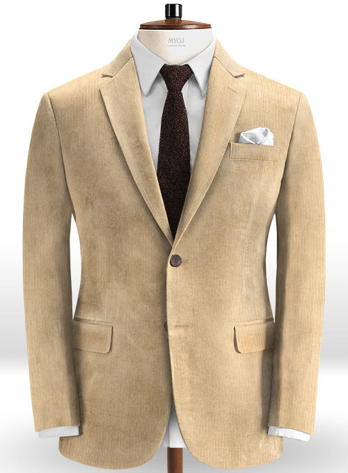 Light Khaki Corduroy Suit