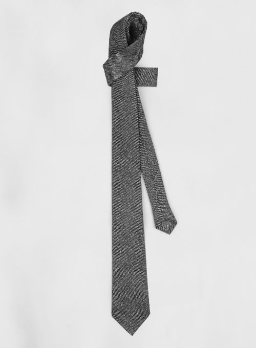 Tweed Tie - Slubby Black