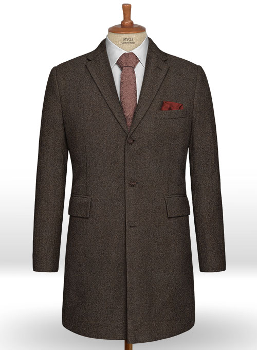 Light Weight Dark Brown Tweed Overcoat : MakeYourOwnJeans®: Made To ...