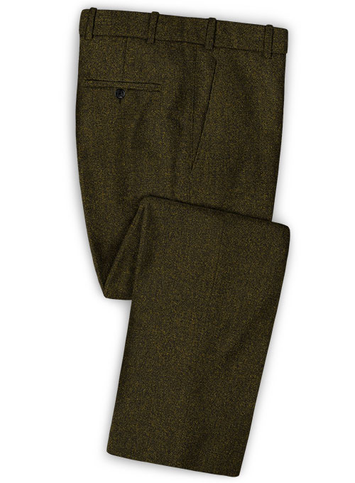 Light Weight Melange Green Tweed Suit