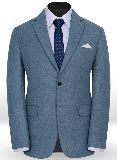 Light Weight Turkish Blue Tweed Suit