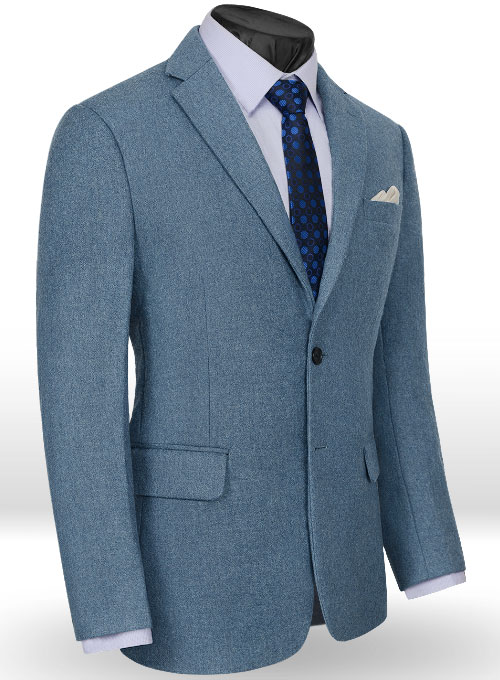 Light Weight Turkish Blue Tweed Suit