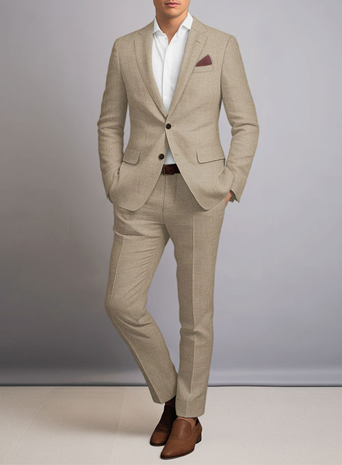 Maple Khaki Pure Linen Suit