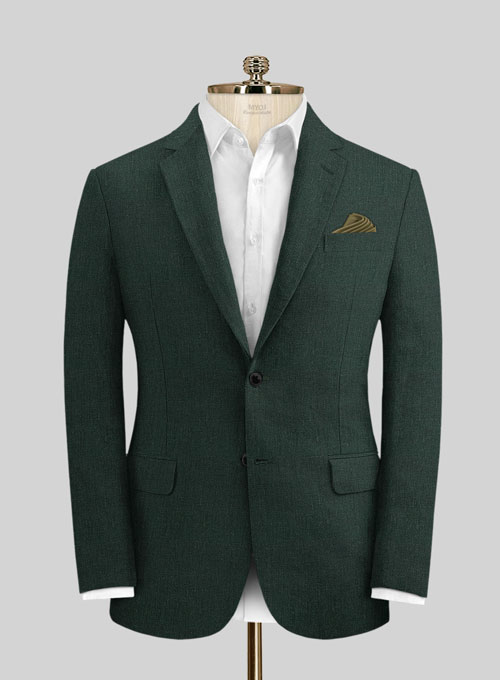 Martini Green Pure Linen Suit