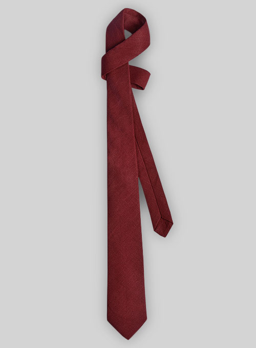 Linen Tie - Moscow Maroon