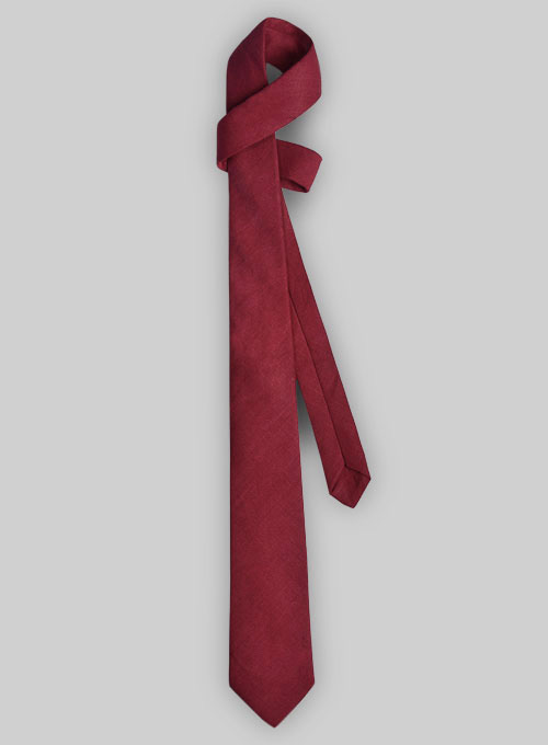 Linen Tie - Moscow Maroon