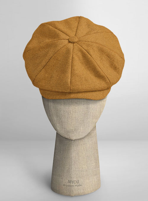 Naples Yellow Tweed Newsboy Cap